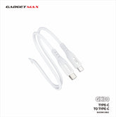 GADGET MAX - GX30 C-C Nano Series Type-C To Type-C PD Fast Charging Data Cable ( 60W ) - White